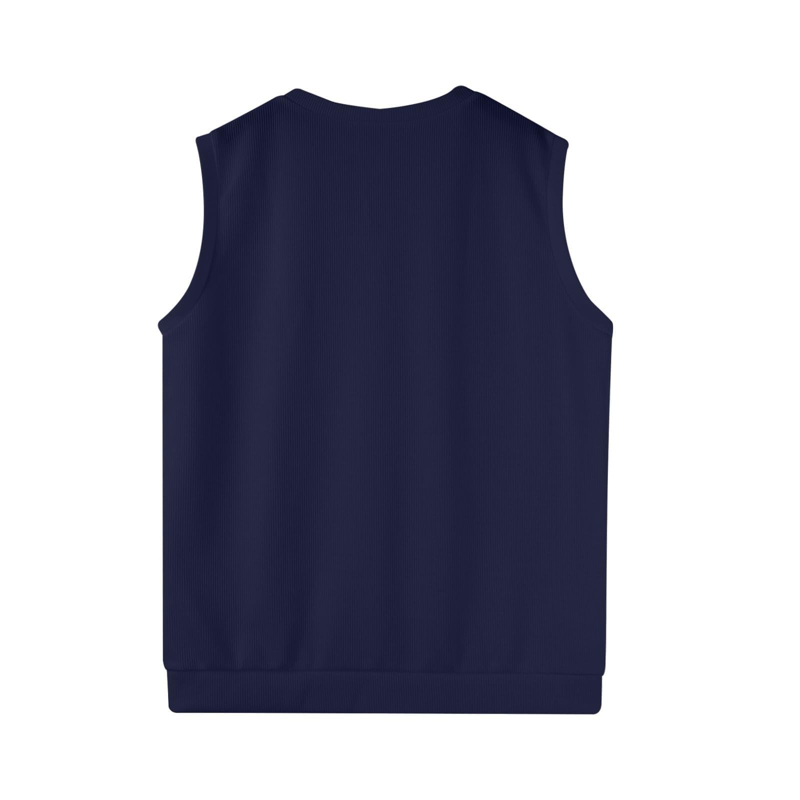 Pull sans Manche Homme Tricoté Gilet Col en V sans Manches Pull en Laine Mélangée Décontracté Veste en Maille Gentleman Tricots Débardeurs pour Homme Automne Hiver pour la Vie Quotidienne