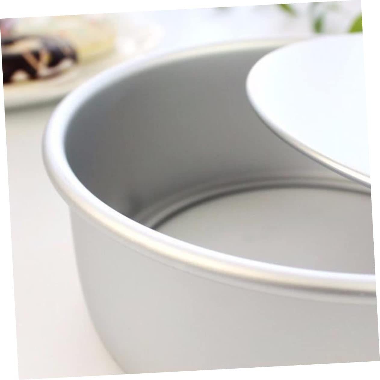 IMIKEYA 4pièces Moule à Gâteau Rond Alliage Lot de Antiadhésif avec Fond Amovible pour Pâtisserie