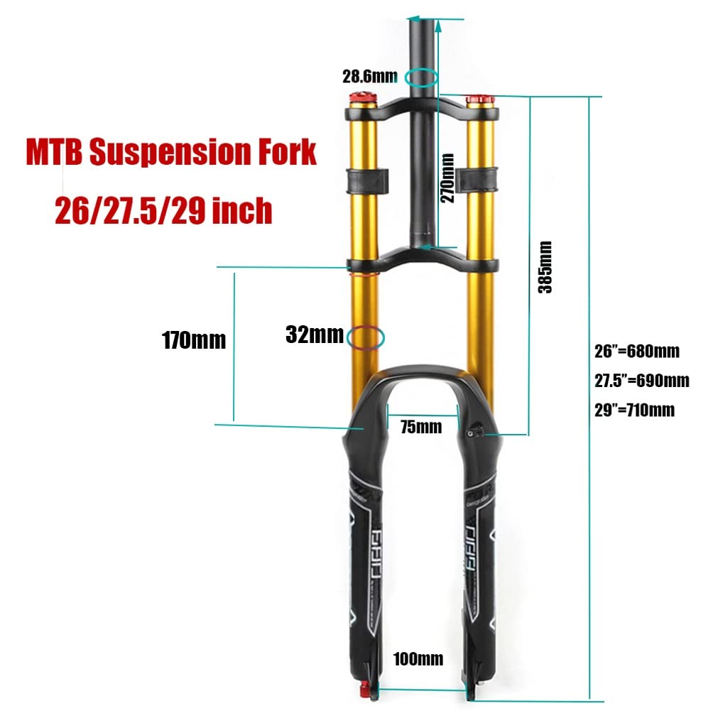 Amazon.co.jp: DH MTB エアー フォーク 26インチ 27.5インチ 29インチ
