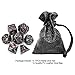 Haxtec DND Dice Set Metal D&D Dice Set with Leather Dice Bag Antique Iron Red Metal Polyhedral Dice Compatible with Dungeons and Dragons TTRPG Gifts