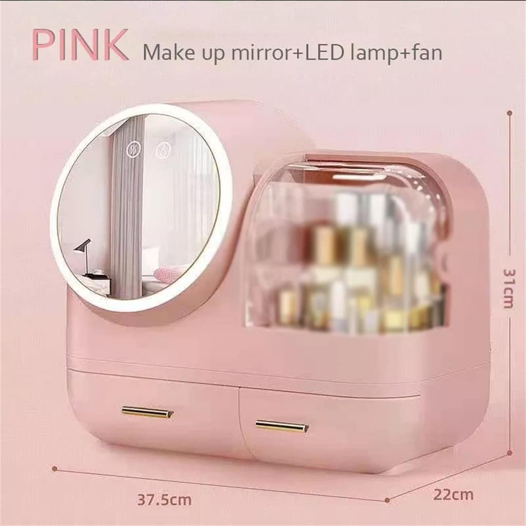 Rechargeable Cosmetic Storage Box Jewelry Container Dustproof Drawer Waterproof LED Lamp