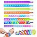 8Pcs Pop it Fidget Toy Set,Anti Stress Spielzeug,Baby Sensory Toy,Fidgets Toys für Kinder und Erwachsene,Pop Bubble Fidget Armband Spielzeug,Simple Dimple Fidget Toy Armband,Verstellbares Armband