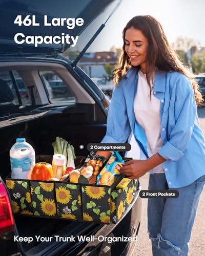 Image of HOTOR Trunk Organizer - Foldable Car Organizer for SUVs & Sedans Storage