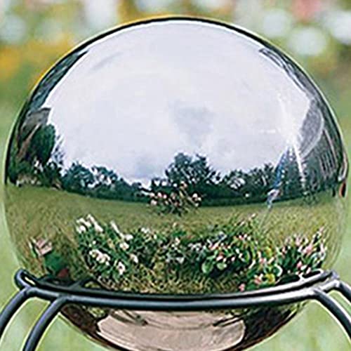 LYEAA Roestvrij staal Gazing Ball, 120-150mm reflecterende tuin bol, Spiegel gepolijst holle bal, Drijvende vijver ballen, Naadloze Gazing Globe voor Home Garden Ornament Decoraties - Afbeelding 3