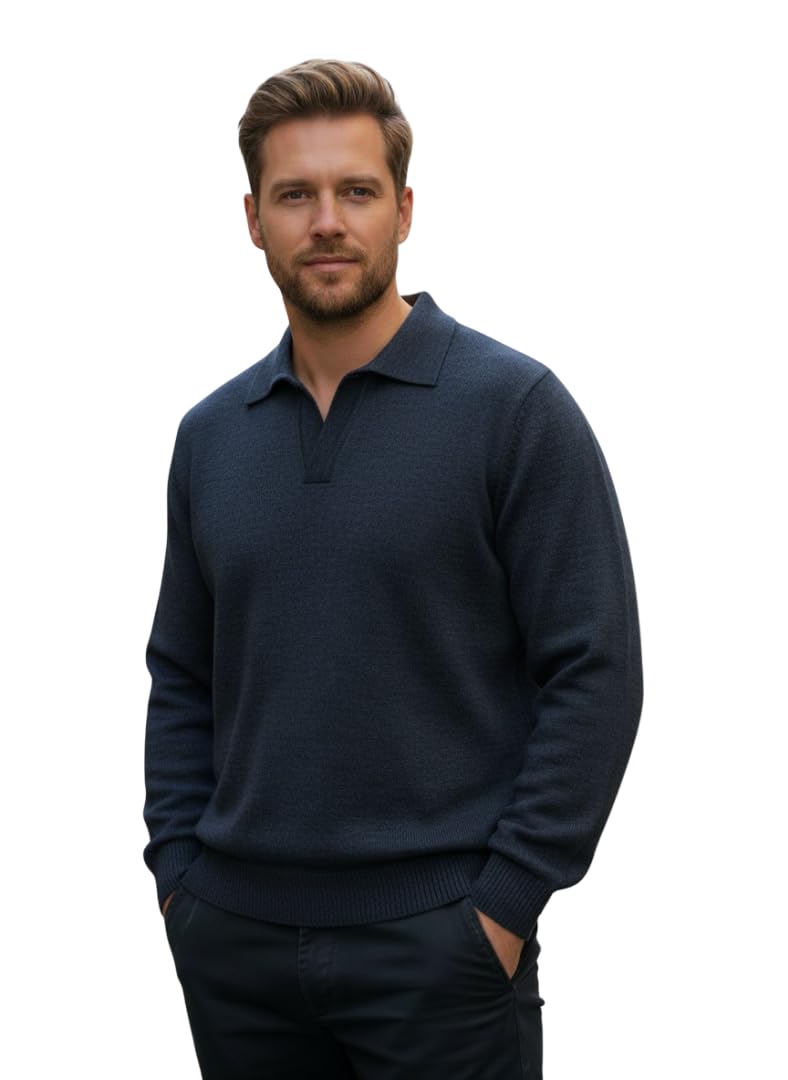 pivl Men's Winter Collor Neck Solid Sweater-picture-10