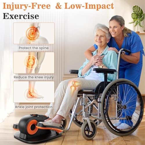 Image of Kobo 2 in 1 Under Desk Elliptical Machine for Seniors | Electric & Manual Seated Pedal Exerciser | 12-Speed Motorized Leg Trainer with Remote Control | Quiet, Portable, Fully Assembled