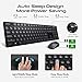 VicTsing Wireless Keyboard and Mouse Combo, Wireless Keyboard Ultra-Thin with Water-Dropping Keycaps + Portable Mouse, Long Battery Life for PC Desktop Computer Laptop Tablet (Black)