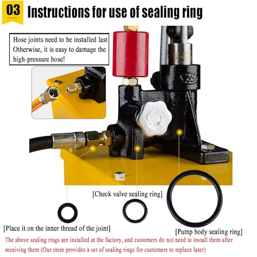 Bomba de Prueba hidráulica Manual con válvula Reductora de presión y manómetro para Pruebas de presión en tuberías, diseño ergonómico y fácil de Usar. (4.0mpa)