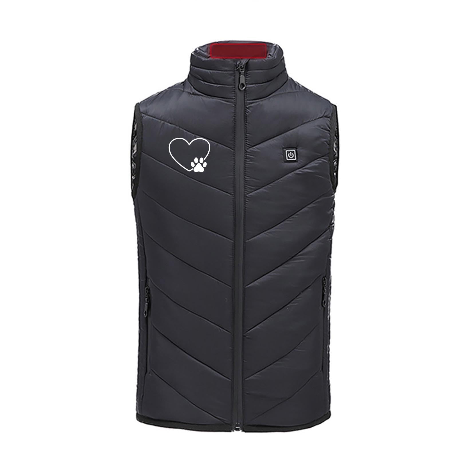 YAOJIWANG Niños Chaqueta Calefactable Chaleco cálido Recargable Chaleco Térmico Chaqueta de Plumas Chaleco Calefactor eléctrico eléctrico Carga USB con Termostato Ropa calefactable para Esquiar 2024