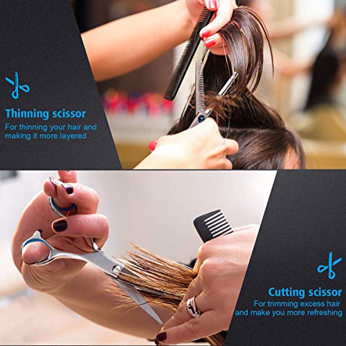 MAYCREATE--Professional-Hair-Cutting-Barber-Scissors-Kit-67-Inch-Hairdressing-Scissors-with-3-Combs-Haircut-Cloak-and-Hair-Clips-Hairdresser-for-Men-and-Women-9Pcs