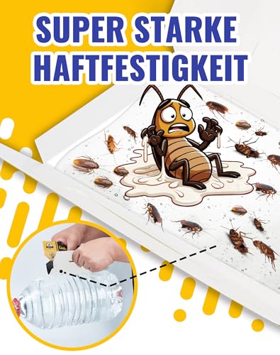 Kakerlakenfallen 30 Stück Kakerlaken – Nicht Giftige Klebefallen für Haus & Büro – Schnelle Lösung gegen Kakerlaken & Ungeziefer in Küche, Bad – Sicher für Kinder & Haustiere