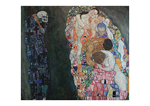 Lámina Gustav Klimt Muerte y Vida Giclée Grande para Decorar Paredes de Dormitorio