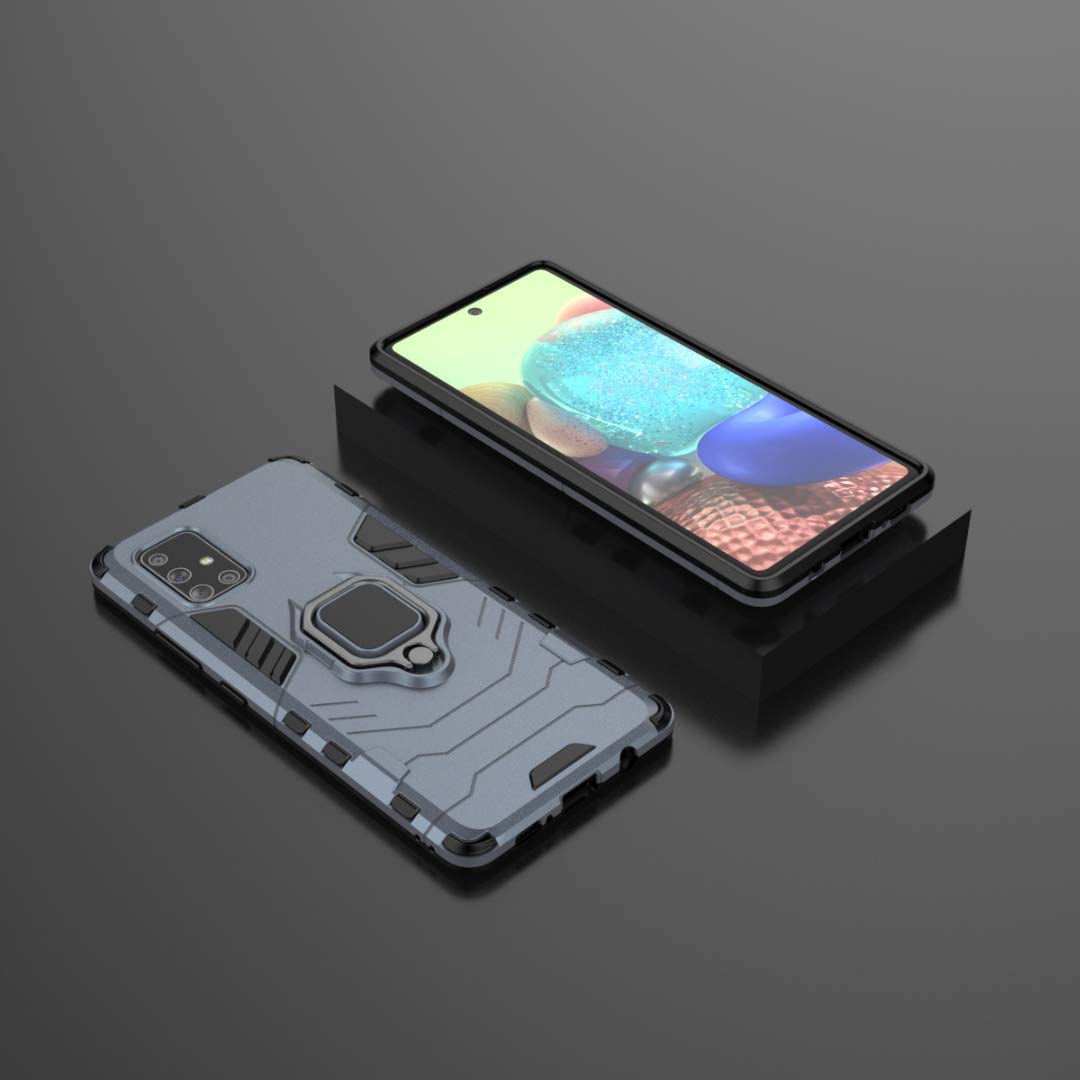 Korecase for OnePlus 7 Pro Case Military Protection with Built-in 360 Rotation Kickstand Support Car Magnetic Holder for OnePlus 7 Pro 6.67 Blue
