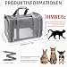 Transporttasche für Katze Hund Hundetransportbox Faltbare Katzentransportbox für Katzen und Welpen bis 5kg mit Schultergurt für Mittel Kleine Haustiere wie Kätzchen Welpen Kaninchen usw 45x30x30cm
