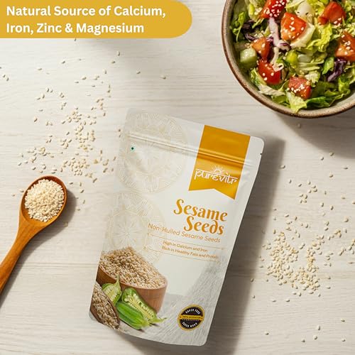 Image of Purevitr Sunflower Seeds & Non-Hulled Sesame Seeds Combo | 400g (200g Each) | Nutrient-Rich Superfood | High in Protein, Fiber & Healthy Fats | Raw & Natural