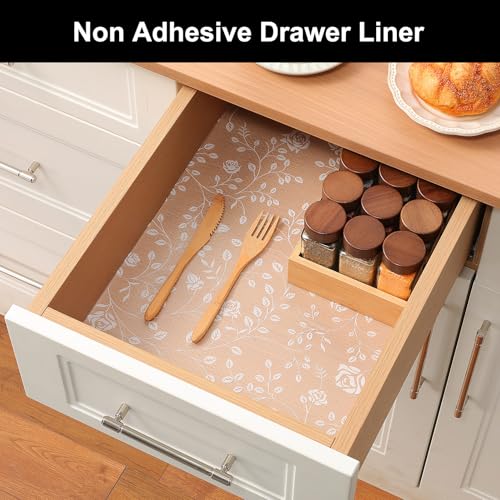 Image of Cooyes Shelf Liner - Premium Cabinet Liner for Kitchen - Non-Slip Shelf Liners for Kitchen Cabinets - Waterproof Shelf Liner with Modern Pattern - Durable EVA Cabinet Liners for Shelves