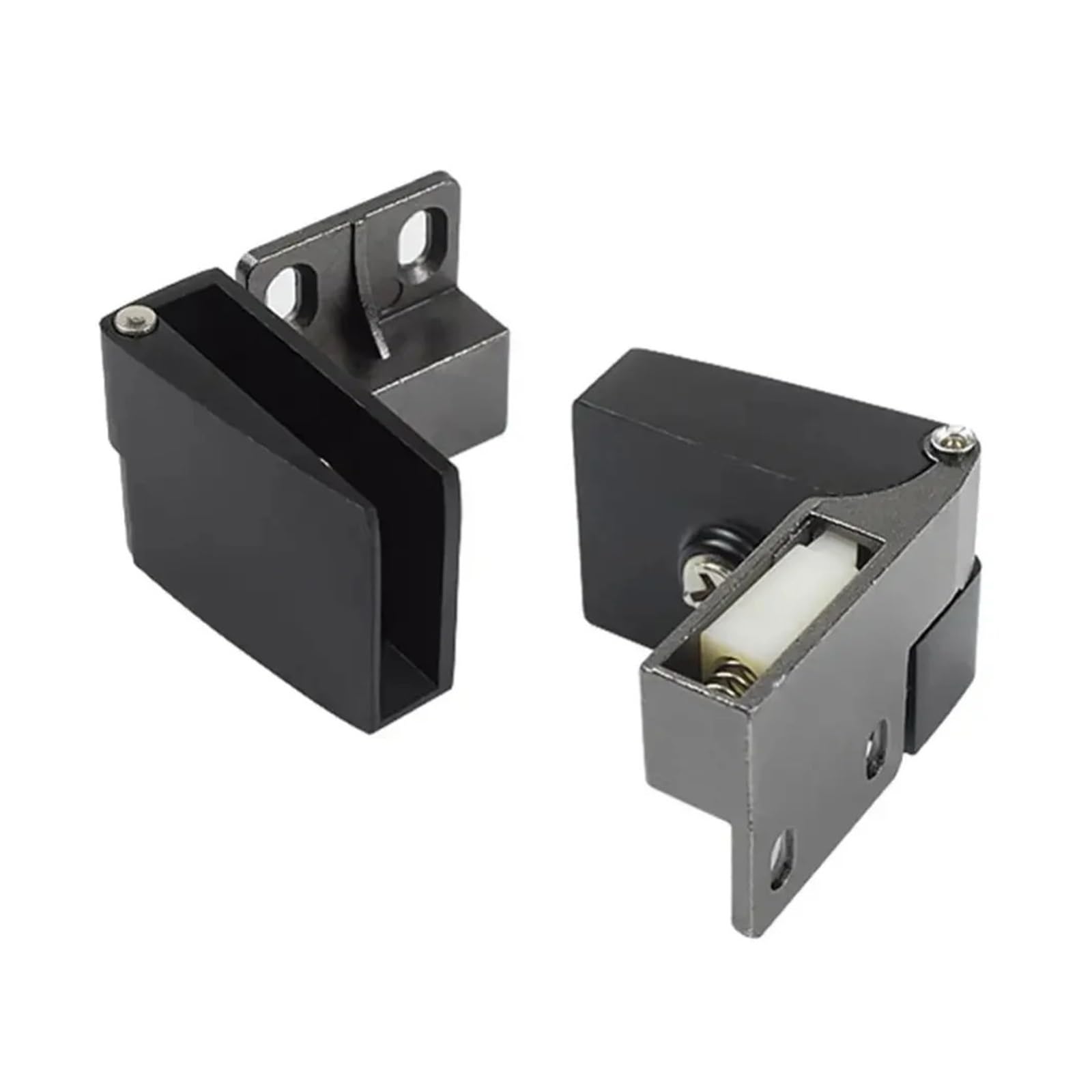 Axylqjvznc Black 1 Pair Self-Closing Glass Door Hinges – Clamp-On, No-Drill Side Mount For Frameless Doors