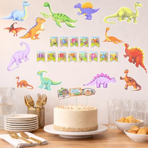 Image of Wanna Party DinosaurTheme Decoration Kit - Combo of 17 PCS