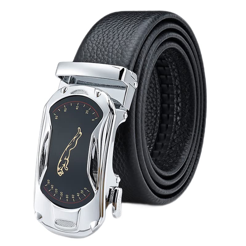 Mens Automatic Zinc Alloy Buckle Belts Luxury Brand First Layer Cowhide Leather Belt Fashion Male Waistband