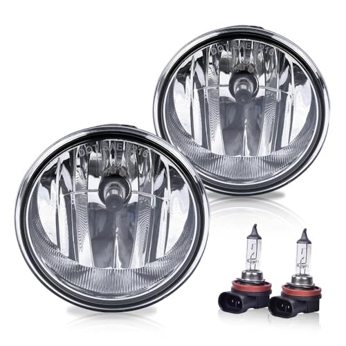 G-PLUS Front Fog Lights Lamps Assembly, Compatible with Ford F150 2006-2010/Compatible with Lincoln Mark LT Pickup Truck 2006-2008 W/Bulbs, Left and Right SIde FO2593220, FO2592220 06-10 For
