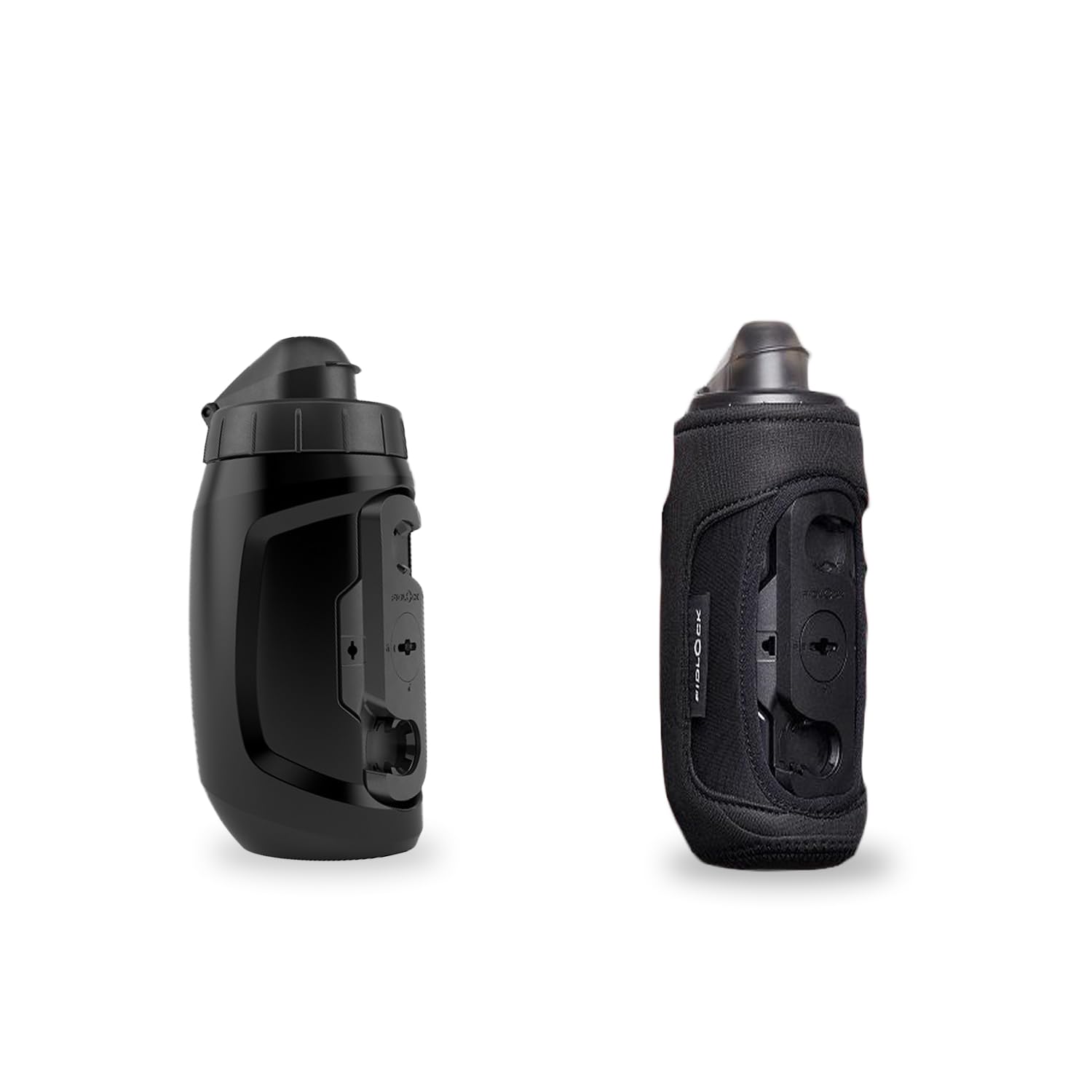 Fidlock TWIST Bottle 450 + Bike Base + Thermo Sleeve – 450 ml Fahrrad Trinkflasche mit magnet-mechanischem Flaschenhaltersystem, inkl. Halterung, BPA-frei & spülmaschinengeeignet, Farbe black