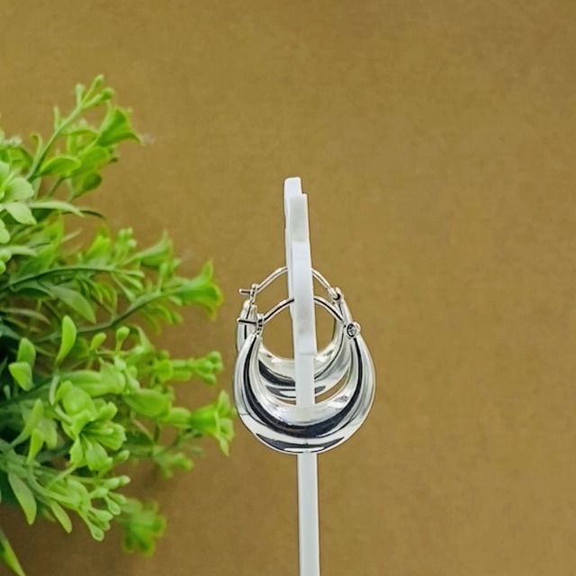 Vinani Orecchini Huggie Hoop Del Cerchio Creole - Rotondo - Stretto - Brillante - Argento Sterling 925 - CGG : Vinani - Foto 7