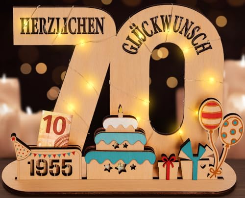 packra 70 Geldgeschenke Geburtstag,70 Geburtstag Geschenk Mädchen &...