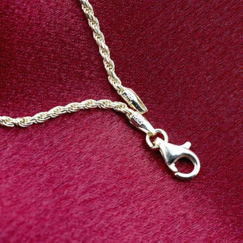 14k Gold Over 925 Sterling Silver Vermeil 1.5mm Rope Foot Chain Anklet3
