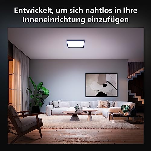 Philips Hue White Ambiance Aurelle Smart LED Panel Light Inc. Dimmer Switch [60x60cm - Black] for Indoor Home Smart Lighting, Wall, Ceiling, Bedroom, Livingroom, old generation 3