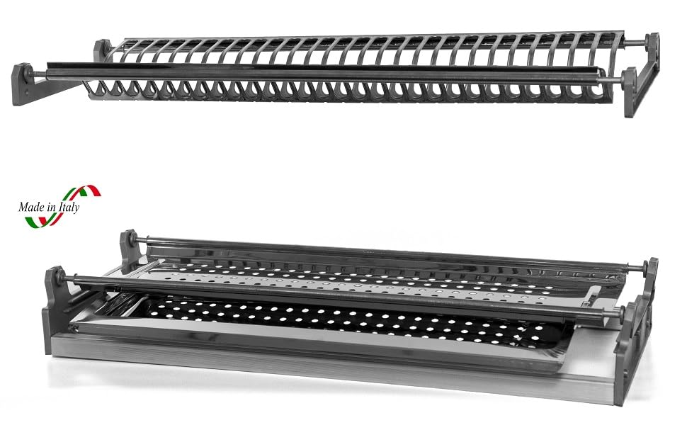 IDOR STORE SCOLAPIATTI COLAPIATTI 86 CM Acciaio Inox con Base VASCHETTA Telaio Regolabile