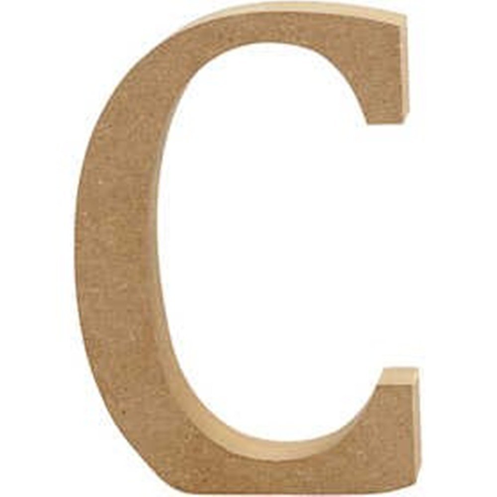 Crafty Capers 13cm Large Wooden MDF Letter Shape to Decorate - C | Wood Shapes for Crafts — image 1