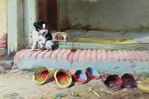 Ami ou ennemi par William Henry Trood, impression d'affiche émouvante sur toile 60x90cm