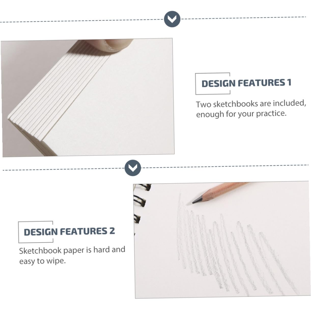 TEHAUX Carnet De Croquis Portable 8k En Papier Épais, Lot De 2 Pour Étudiants, Amateurs De Dessin, Format Compact, Léger Et Solide, Adapté Aux Voyages Et Activités Extérieures