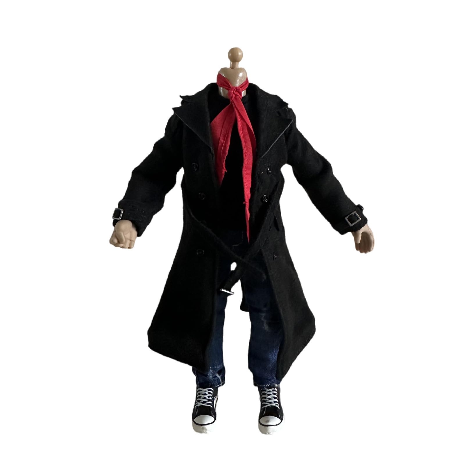 残り僅かフィギュア用服☆ロングコート☆ブラック☆1⁄6スケール 1