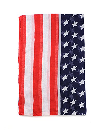 NYFASHION101 Patriotic Additional Stars USA Flag Loop Infinity Scarf NS1437Y2