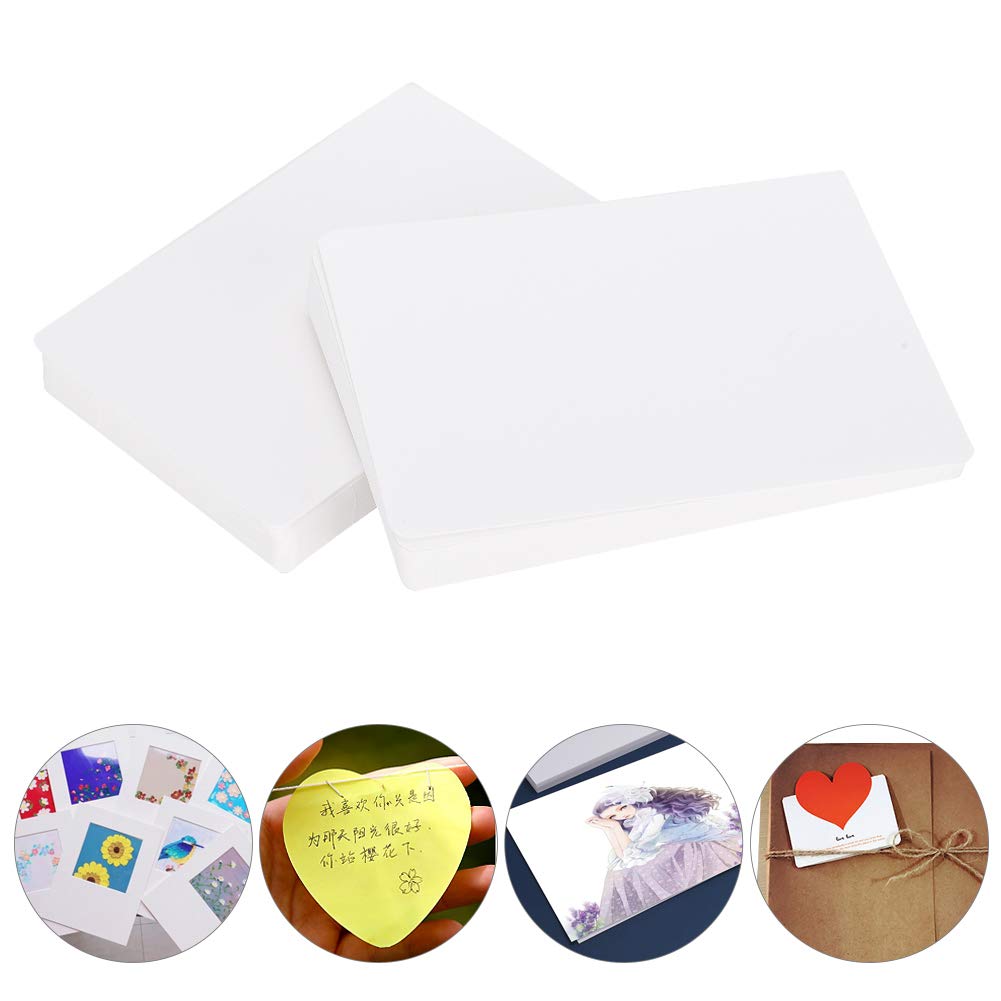 100pcs White Cardstock Paper, 5.9 X 3.9in White Chipboard,Large White Chipboard Sheets, Thick Chipboard for Scrapbook, Art Crafts, Arts Projects, Backing Boards, Frames (Rounded Angle)