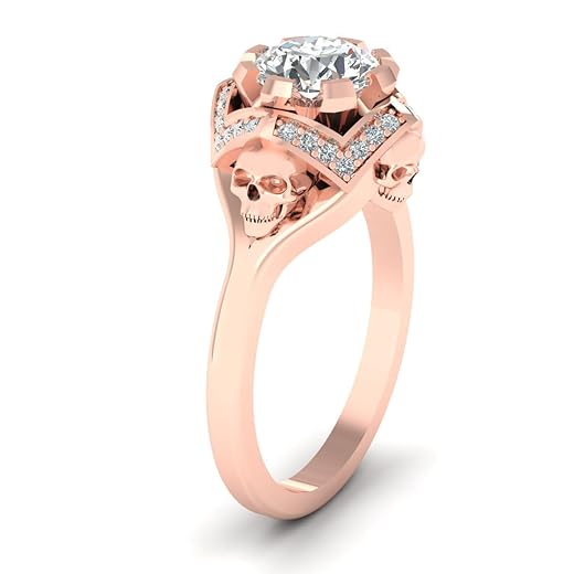 Gothic Skull Engagement Ring