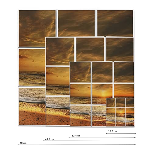 Carreaux céramique décoratifs coucher de soleil mosaïque plage - 2