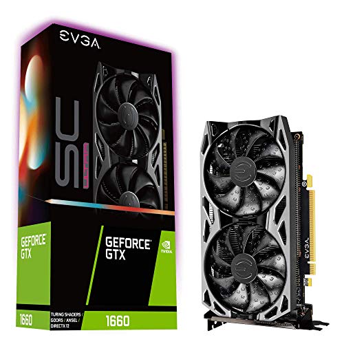 EVGA GeForce GTX 1660 SC Ultra Gaming 06G-P4-1067-KR 6GB GDDR5 Dual Fan (Renewed)