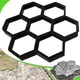 CJGQ 15.7'x15.7'x1.57' Concrete Molds Reusable Walk Maker Stepping Stone Paver Path Maker Lawn Patio Yard Garden DIY Walkway Pavement Paving Moulds (Honeycomb)