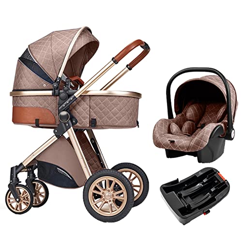 Baby Pram Pushchair Buggy Lightweight Stroller Folding Strollers 3 In1 Travel System Baby