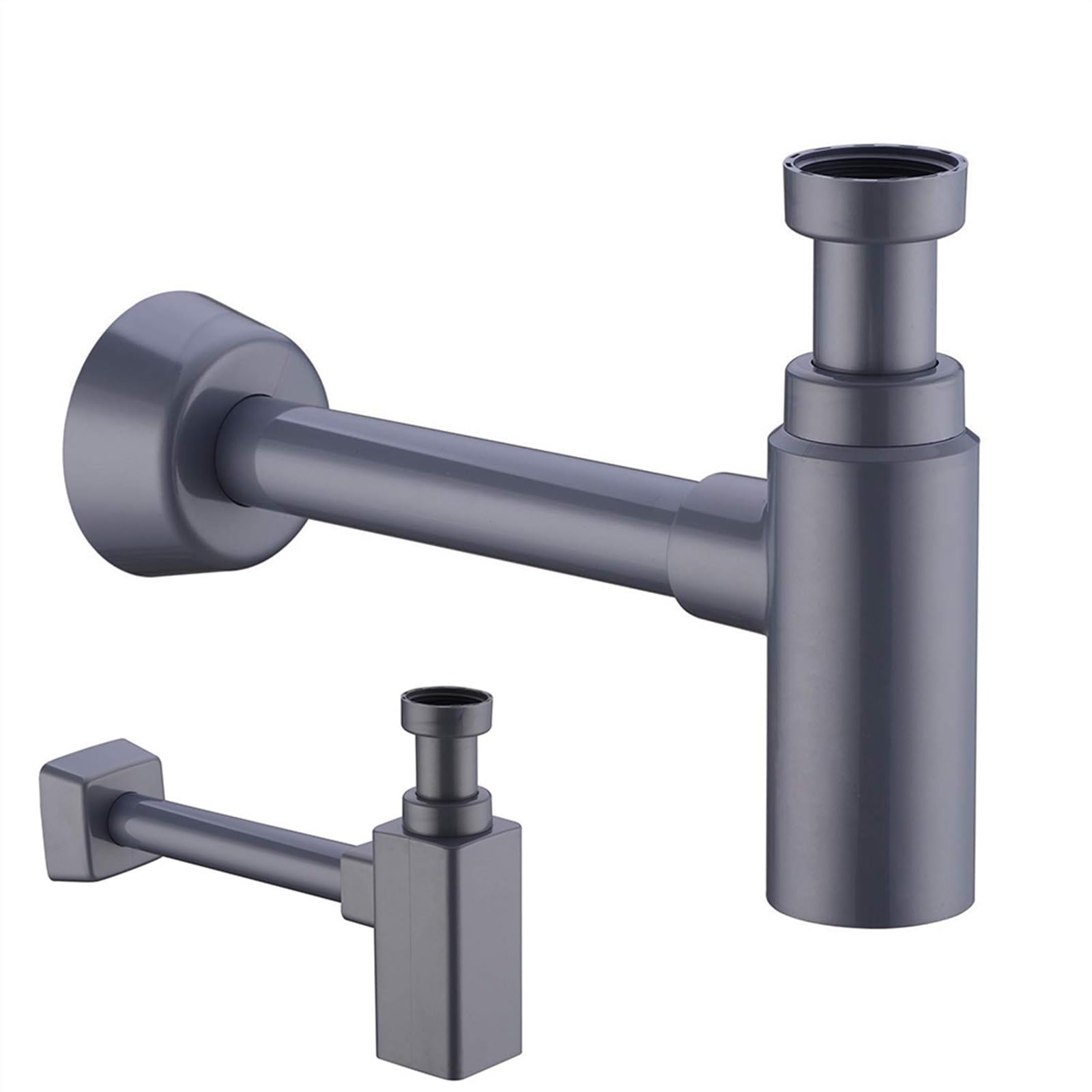 Sifone a P, Kit sifone universale for lavello, diametro 1-1/4 pollici, altezza regolabile da 3,94 a 7,68(Round)