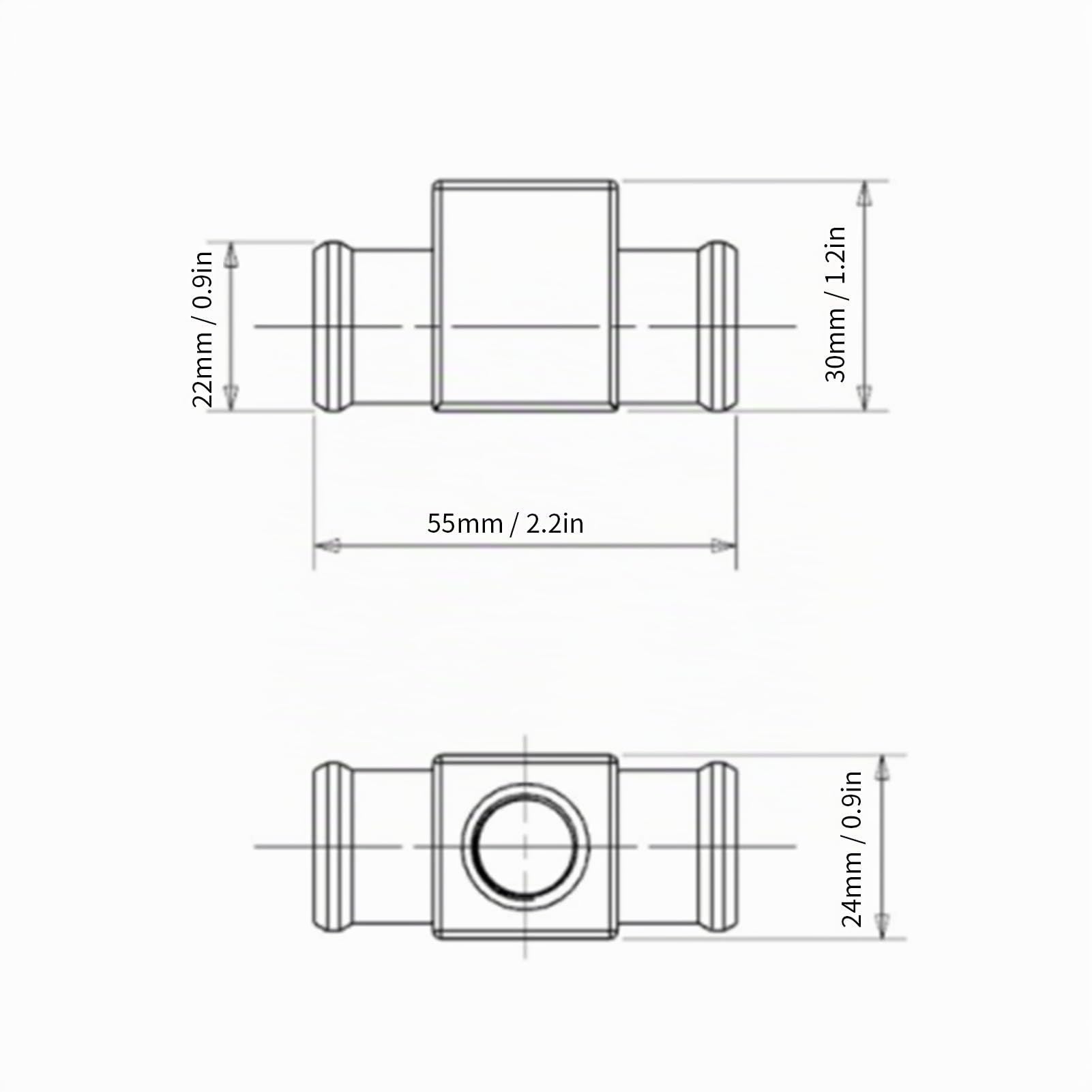 Thermostat Interrupteur de Température de L'eau Radiateur Ventilateur de Refroidissement Capteur de Température pour Moto ATV Hors Route Véhicule Capteur de Température Kit de Commutateur(Bleu)