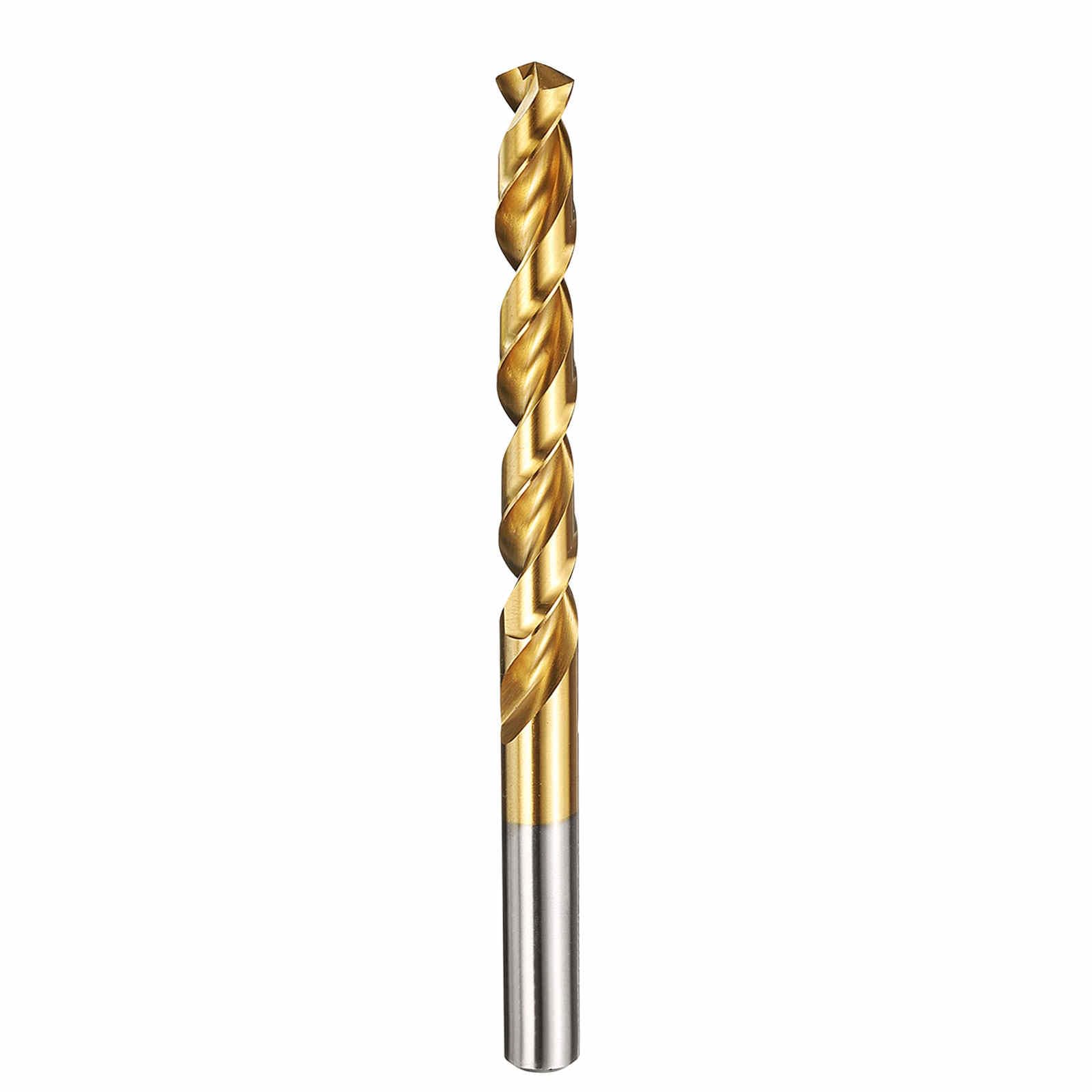 Kozelo 1pcs Drill Bit - [10.3mm Diameter] M42 8% Cobalt HSS Cutting Tool for Machining Hard Metal Stainless Steel Woodworking Handicraft Use, 135° Cutting Angle TiN
