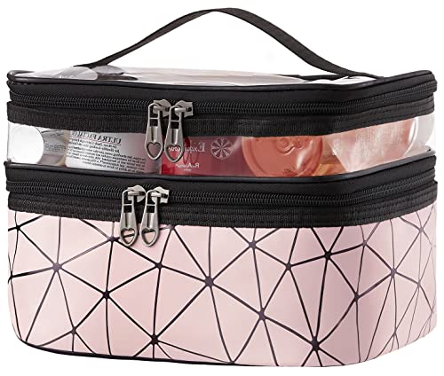 JYNVO Beauty Case Trasparente Impermeabile – Pochette Da Viaggio 11.5x19.5 Cm, Per Cosmetici E Accessori