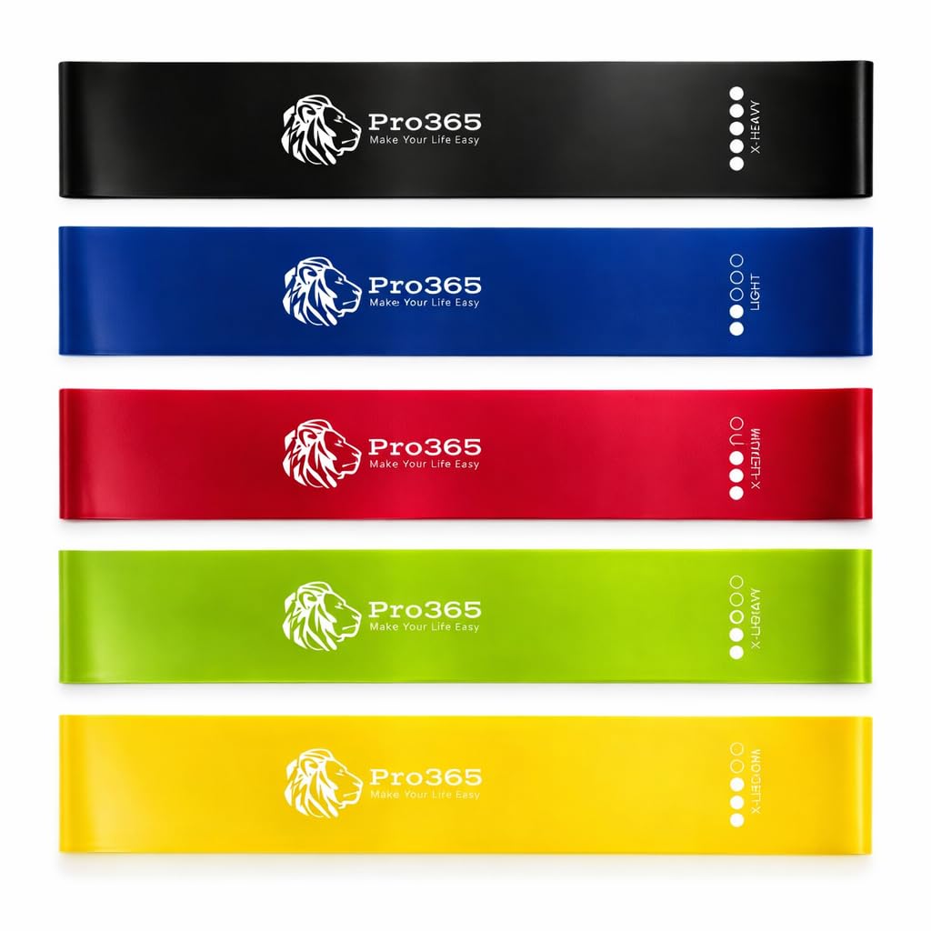 Resistance Bands Set Mini Loop Exercise Bands for Workout, Stretching, Home & Gym |Natural Latex Resistance Bands for HIPS & Glutes | Medium Tension, Multicolor, for Men & Women