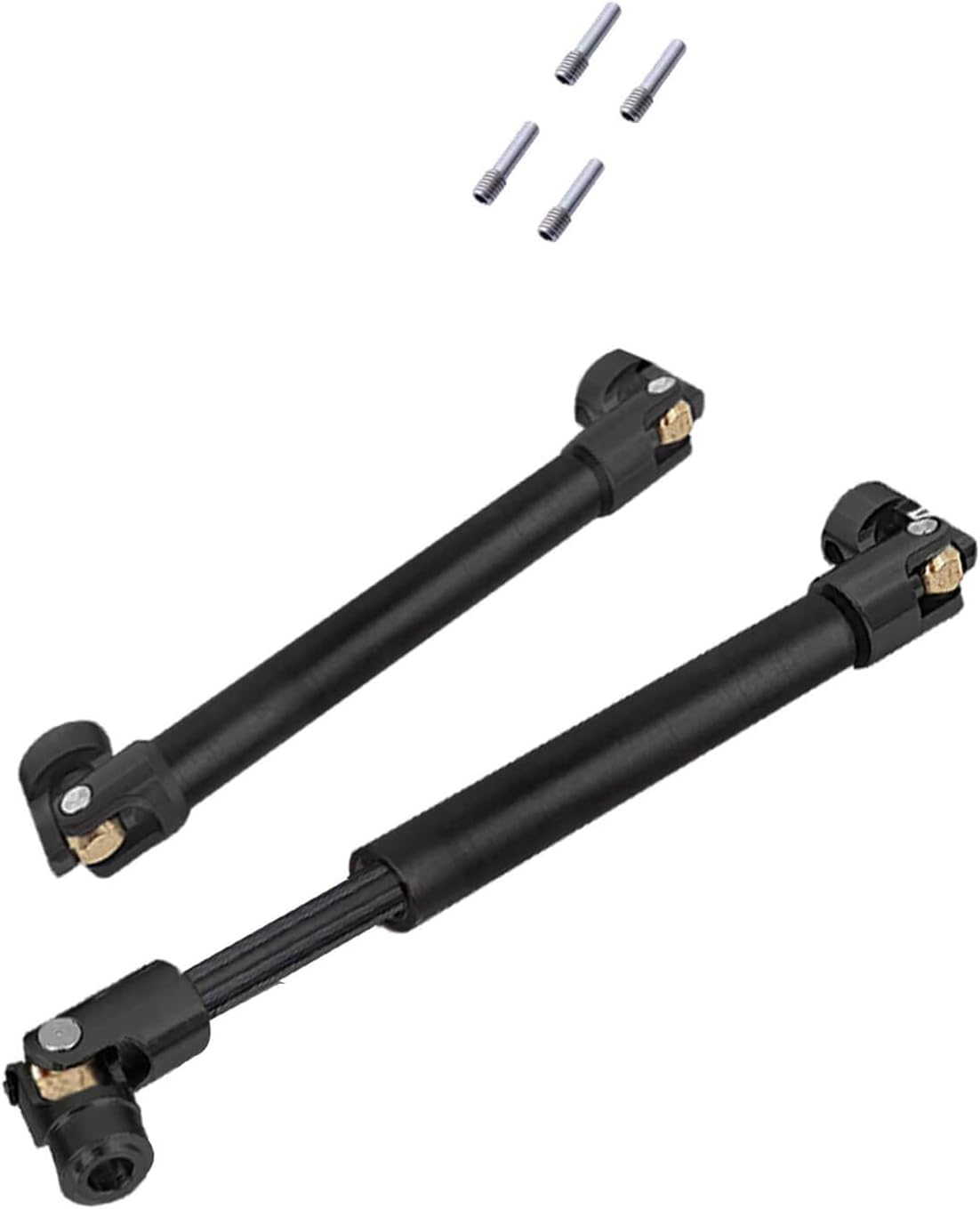 RC Crawler Drive Shaft 105-155MM Upgrades for 1/10 SCX10 D90 Gen7/Pro RC 4WD GEN8 SCX10-II,RCMYou 2pcs Universal Driveshaft,Full Steel Axles Part Hop-Ups,Black (2pcs 105-155MM)