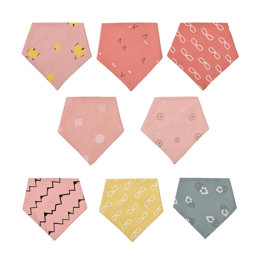 atopo 8 Bebé Baberos Tipo Bandana Algodón Baberos Triangulares Suave y Absorbente Toalla De Saliva Para Bebés, Niños Pequeños