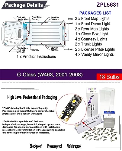 Kit de luces LED interiores para Mercedes Benz G Class W463 miniatura 2