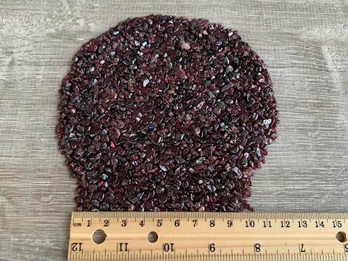 Image of 2 oz Lot Natural Semi Garnet Tumbled Gemstone Chips, Crushed Mini Crystals, Undrilled Crystal Chips (Garnet)